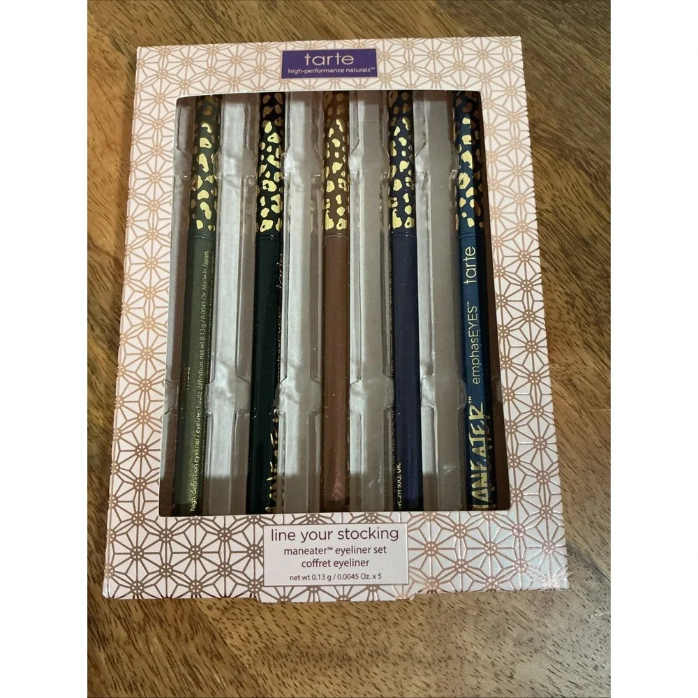 Tarte Maneater Liner Set Coffret Ombre Eyeliner Line Your Stocking Set Of 5 NIB